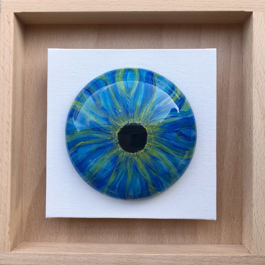 Iris, Magisches Auge, gross und 3 Kunstkarten
