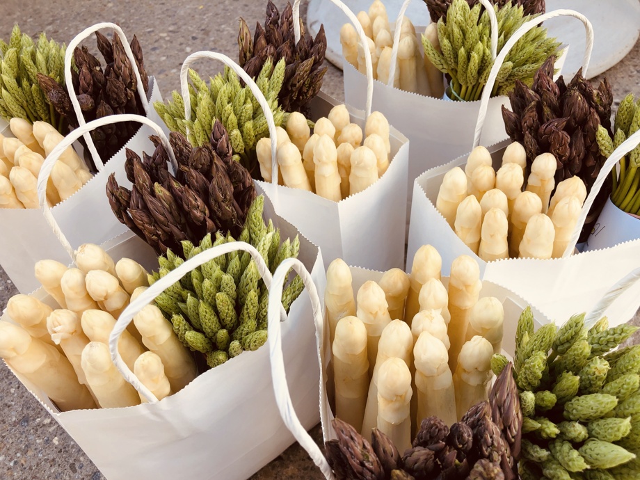 Spargelbund in weiss, grün oder Violett