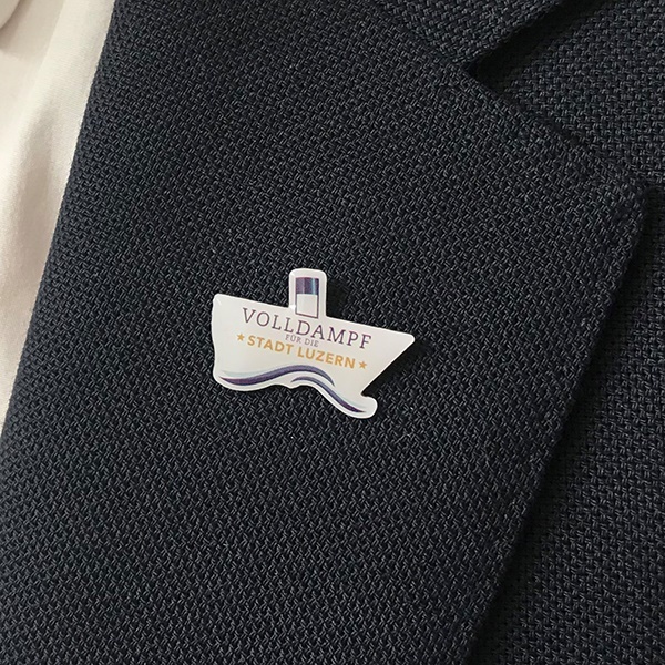 Pin «Volldampf für die Stadt Luzern»