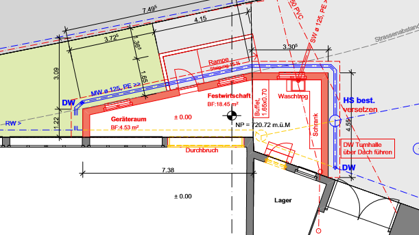 Erweiterung Radballhalle