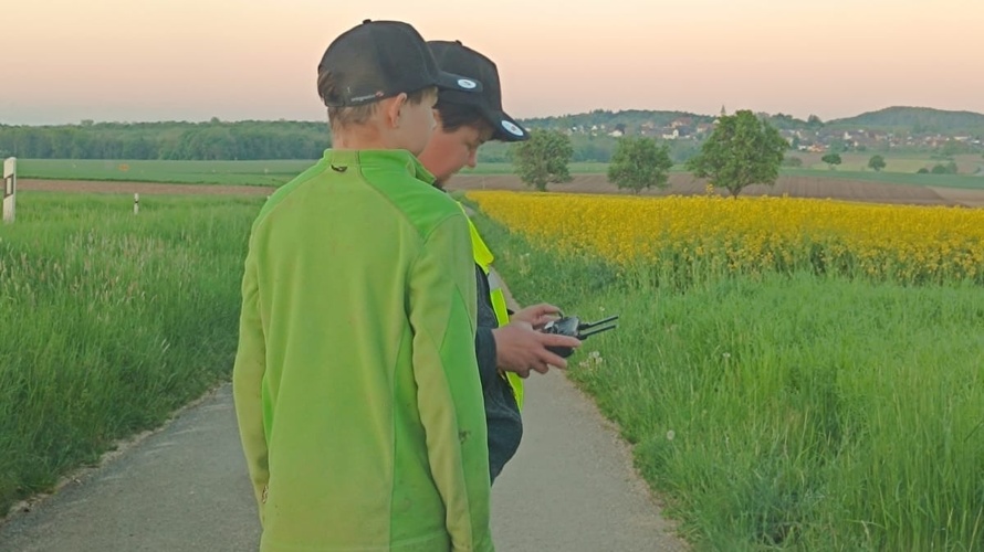 Drohne zur Rehkitzsuche