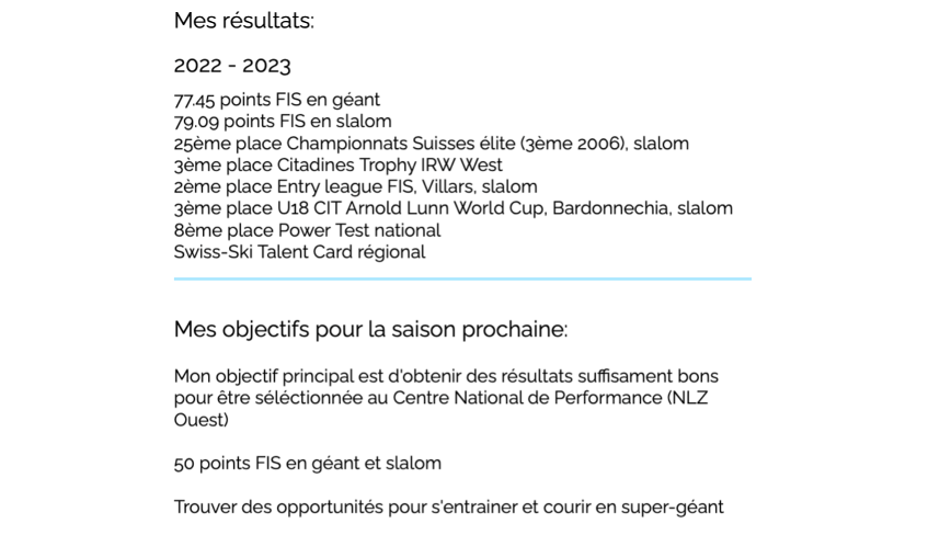 Soutenez mon ambition en ski alpin !