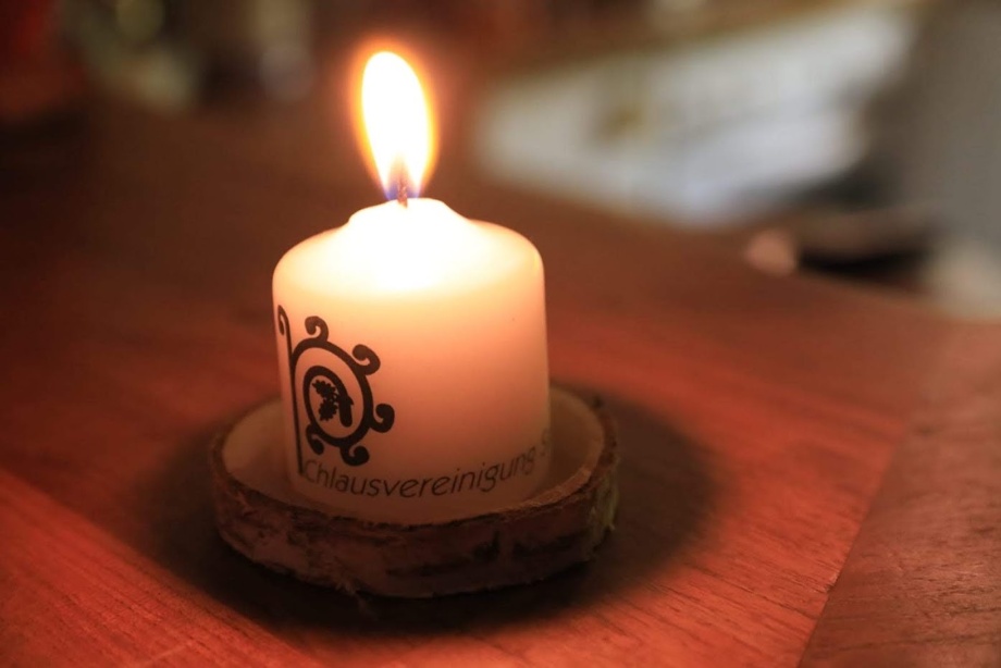 Kerze mit Symbol vom Verein
