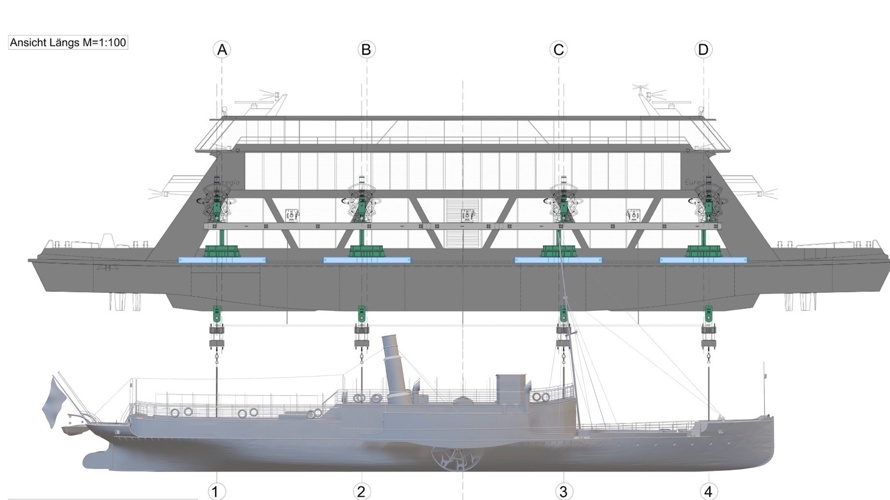Bergung des Dampfschiff Säntis