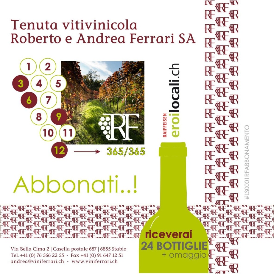 Drink local all year - Abbonamento Vini Ferrari