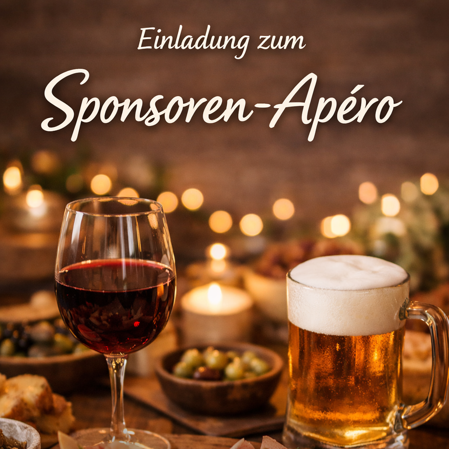 Einladung zum Sponsoren Apero bei unserem Kaffi Kultour.