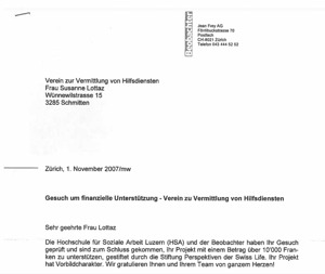 Sozialpreis Swisslife und Beobachter 2007