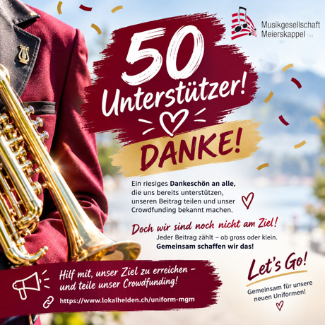 50 Unterstützer - DANKE!