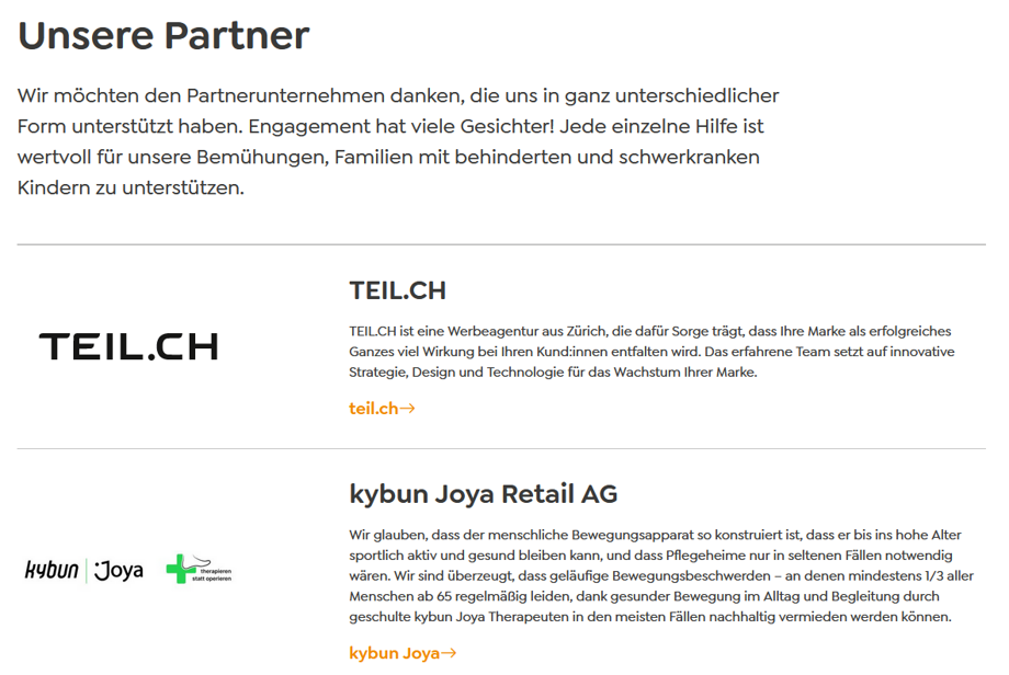 Partner des Schweizerischen Kinderspitex Verein