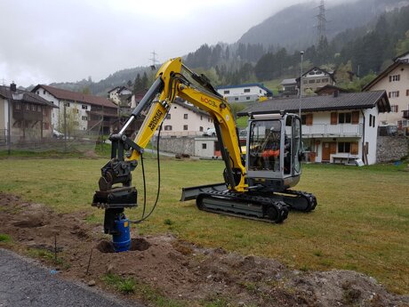 Die Bandenanlage steht