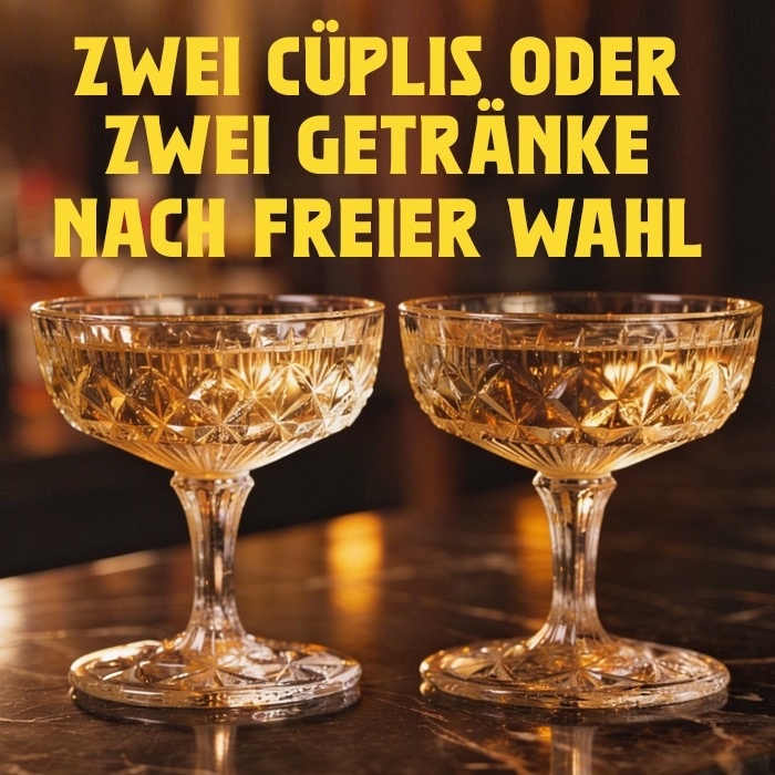 2x Gratis-Ticket und 2x Gratis-Cüpli zur Premiere Theater Arlecchino Basel am 19. Juni 2026