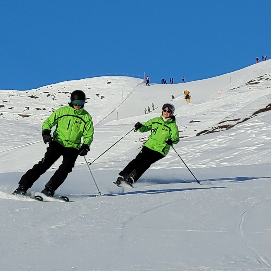 Mit Blinden Skifahren