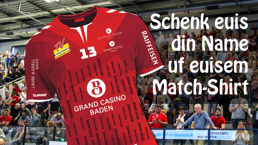 "Schenk euis din Name uf euisem Match-Shirt"