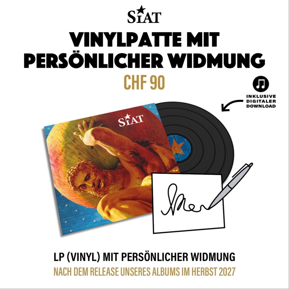 Vinylplatte mit persönlicher Widmung