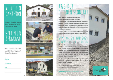 Einladung Tag der offenen Sennerei 29. Juni 2024