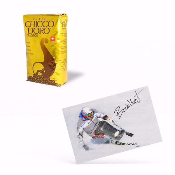 Pacco caffé Chicco d'Oro e cartolina