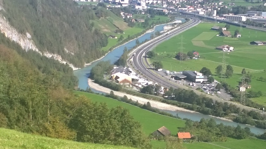 Ryyssboogebrugg Gottardo Wanderweg in Erstfeld Uri
