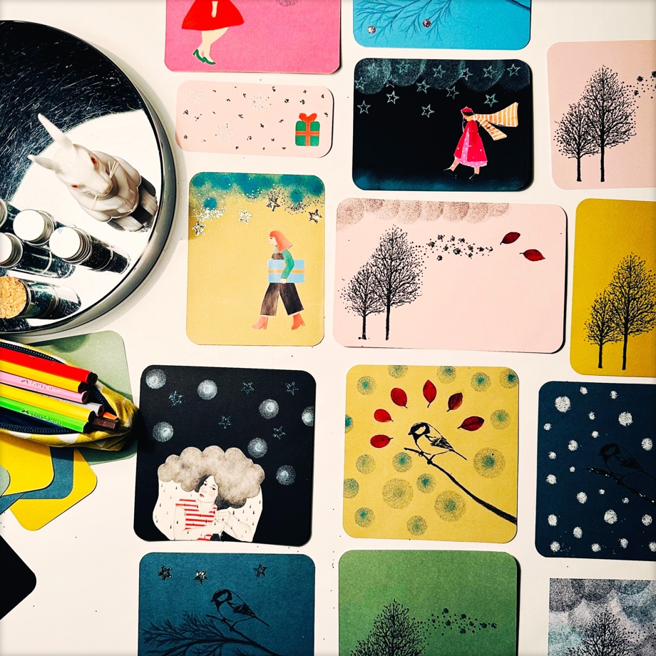 Handgemachte und mit Herz geschriebene Dankeskarte zu Weihnachten