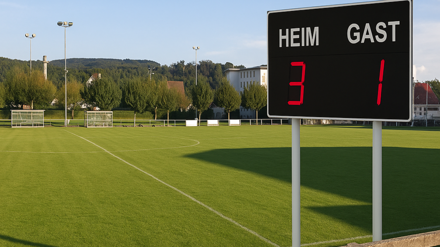 Digitale Anzeigetafel für Sportplatz Leinfeld