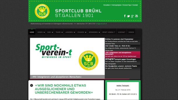  Neue Homepage für SC Brühl  