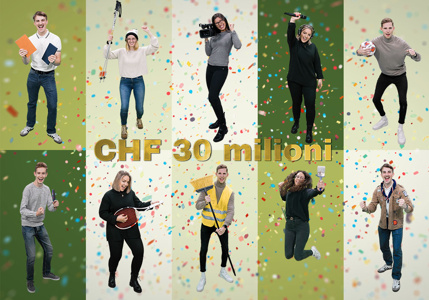 Un applauso per gli oltre CHF 30 milioni di donazioni!