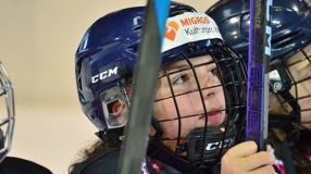 Fabienne am Pee-Wee 2024, U13 Eishockeyturnier in Québec / Kanada
