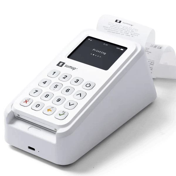 Das SumUp 3G Kartenterminal mit Bondrucker