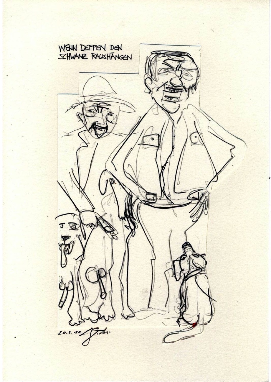 Originelle Überraschungsskizze (Unikat)