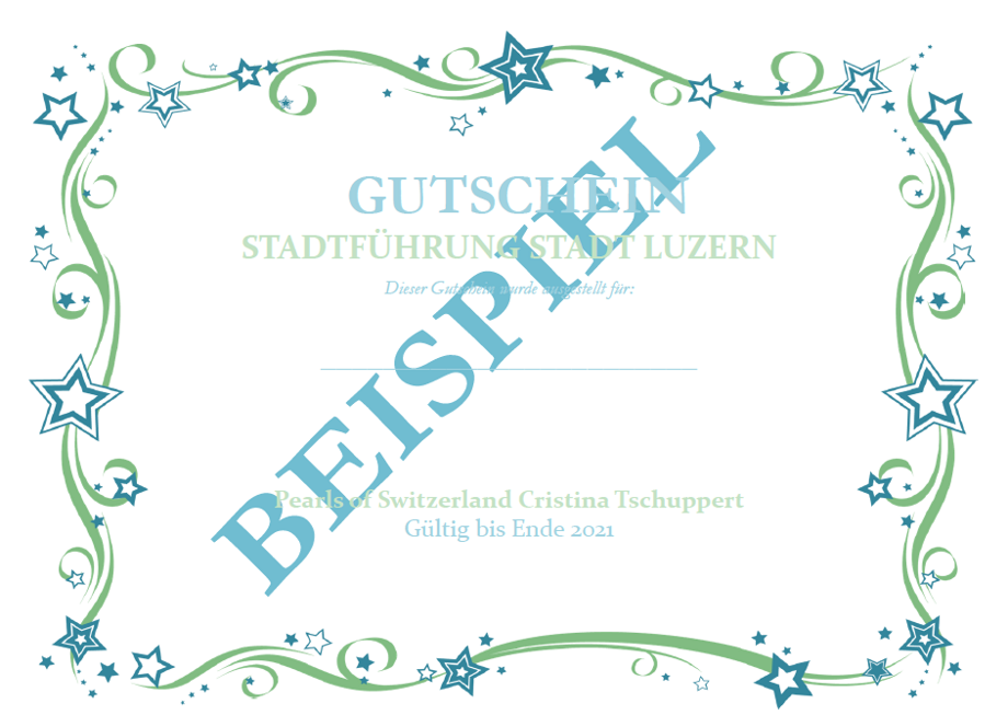 Gutschein Stadtführung Luzern Wert CHF 240.00