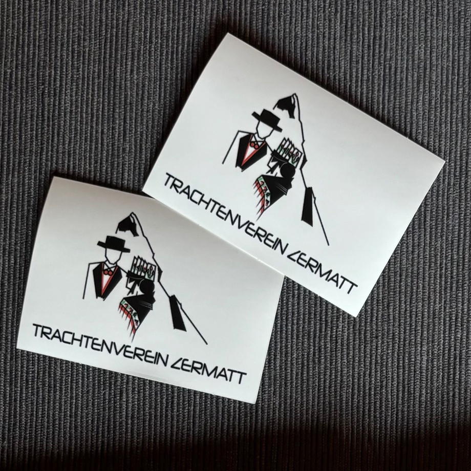 Dankeskarte mit Logo-Sticker