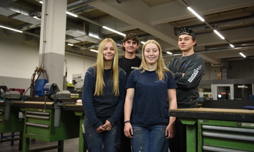 Küttiger Rüebli aus Metall. Ein Kunstprojekt von Lernenden