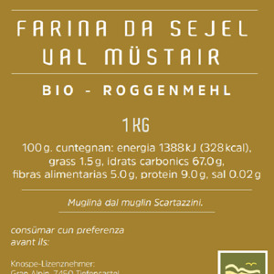 1Kg Roggenmehl Val Müstair / 1Kg farina da sejel da la Val Müstair