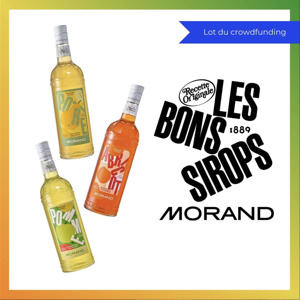 Duo de bouteilles de Sirop Morand + affiche dédicacée + carte postale