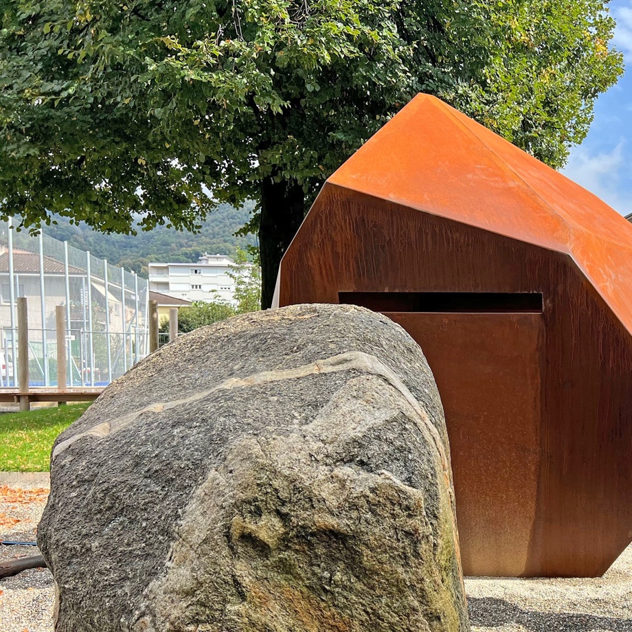 Verewigung auf Tafel in Maloja