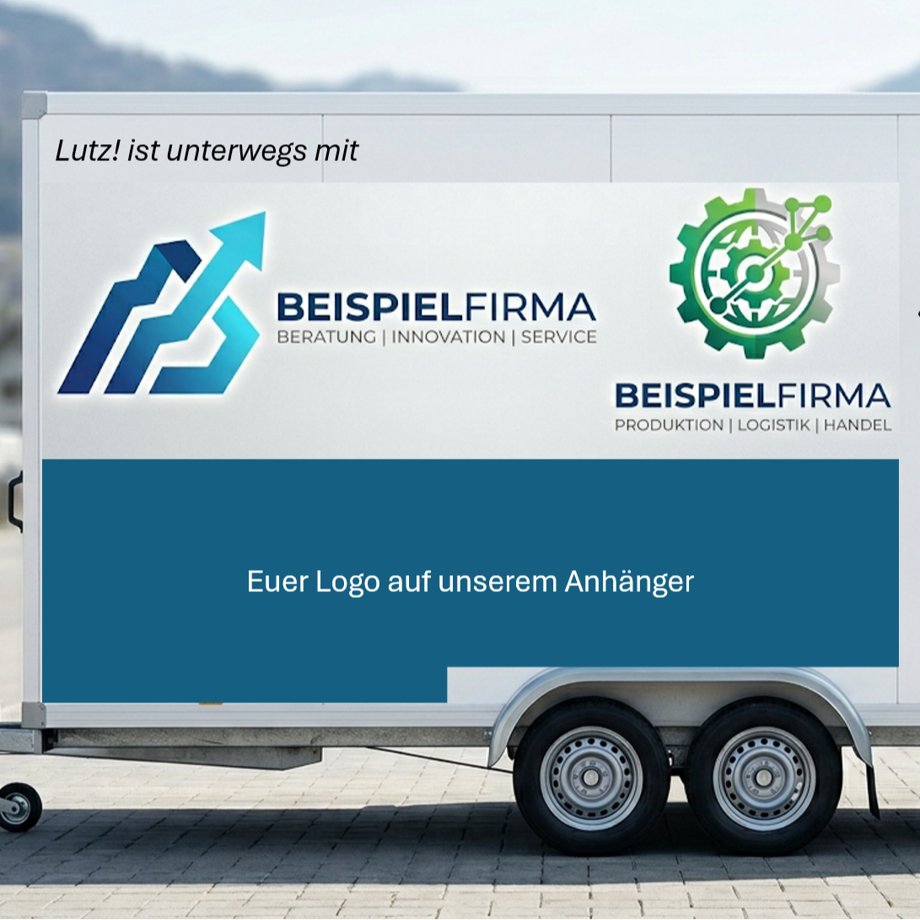 Deine Werbefläche auf der Frontseite des Anhängers im Format A0