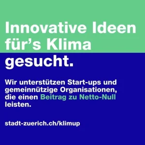 Auszeichnung: Förderprogramm "KlimUp" Stadt Zürich