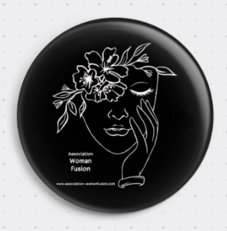 Badge Woman Fusion Noir