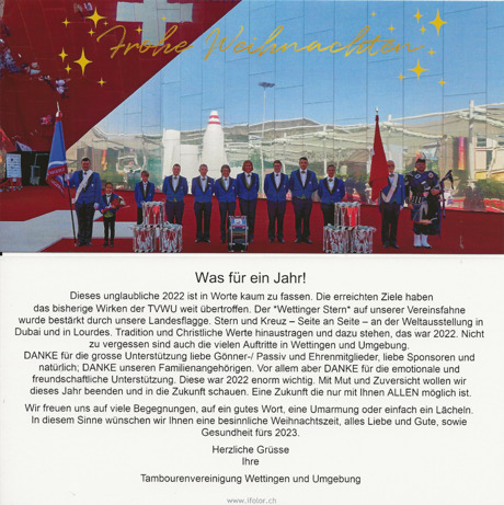 Frohe Weihnachten und ein gutes neues Jahr