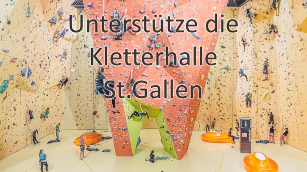 Unterstütze die Kletterhalle St.Gallen 