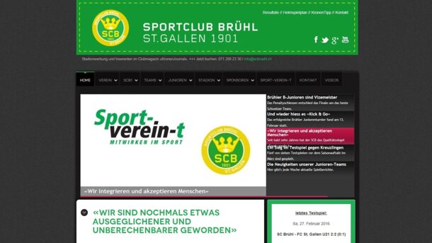 Neue Homepage für SC Brühl  