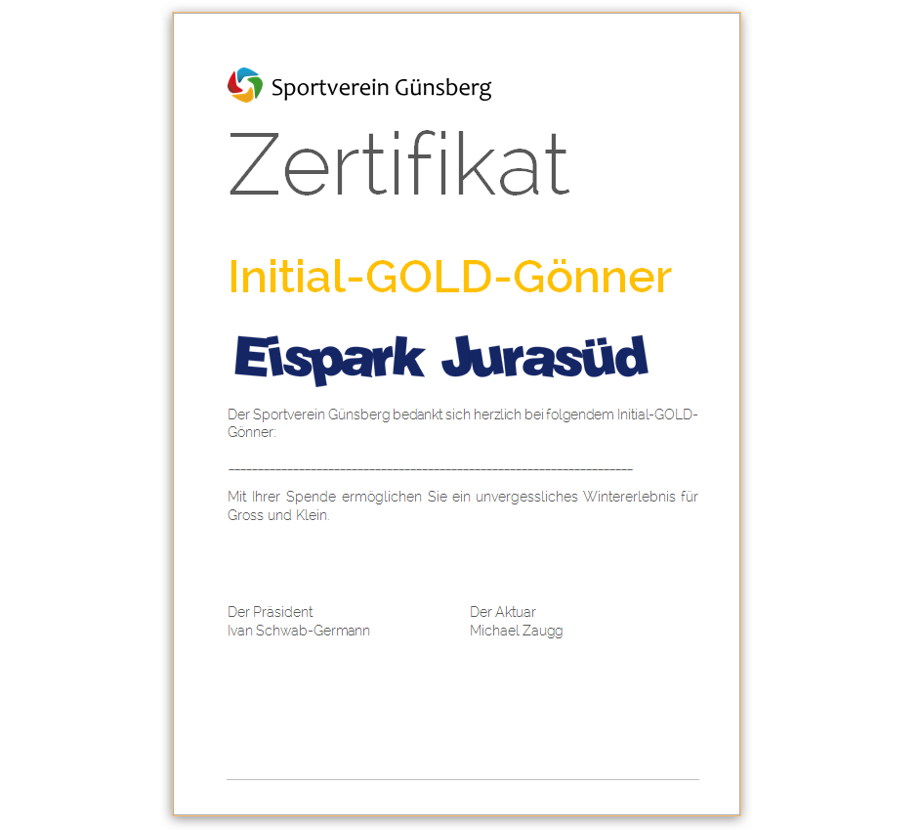 Initial GOLD Gönner