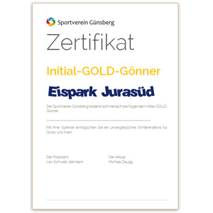 Initial GOLD Gönner