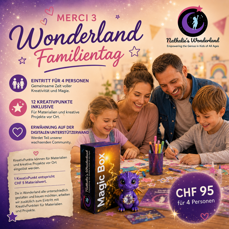 Wonderland Familientag – CHF 95