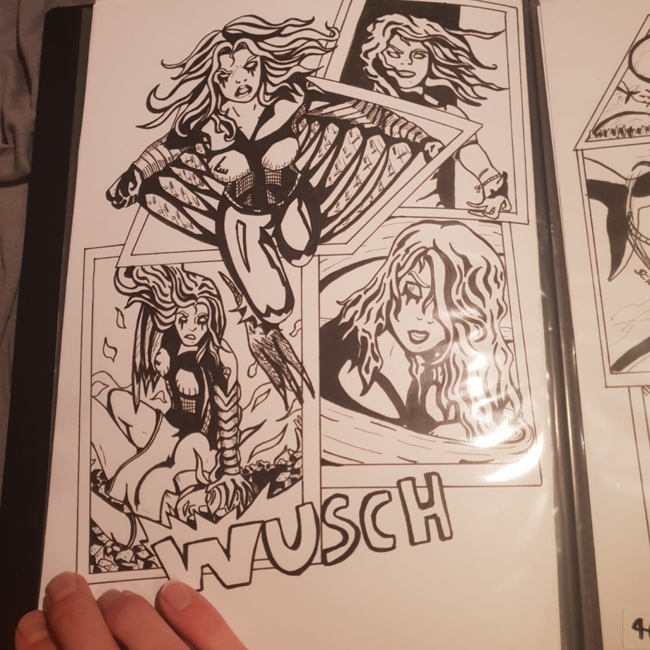 Original Tusche Zeichnung der Traumlos Comic Reihe