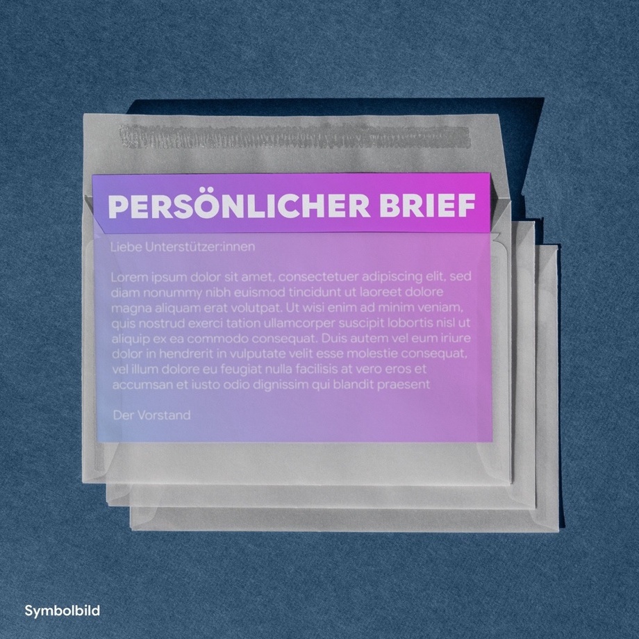 Persönlicher Brief vom Vorstand (inkl. vorheriger Stufen)