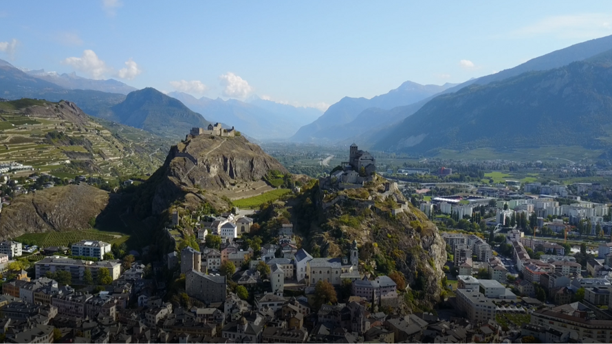 Le Valais depuis les Airs