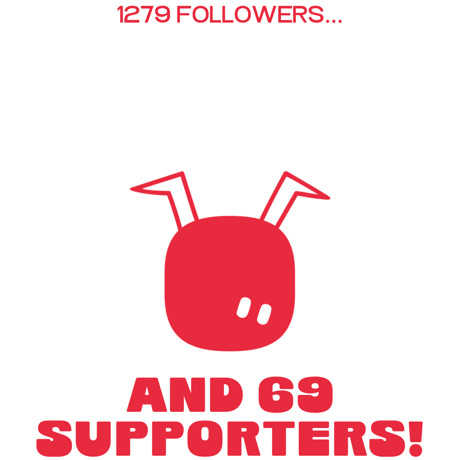 1279 Follower / 69 Unterstützer!