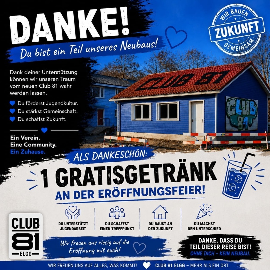 Gratisgetränk bei der Eröffnungsfeier