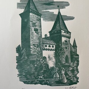 Gravure de Aldo Patocchi vue du Château en 1969