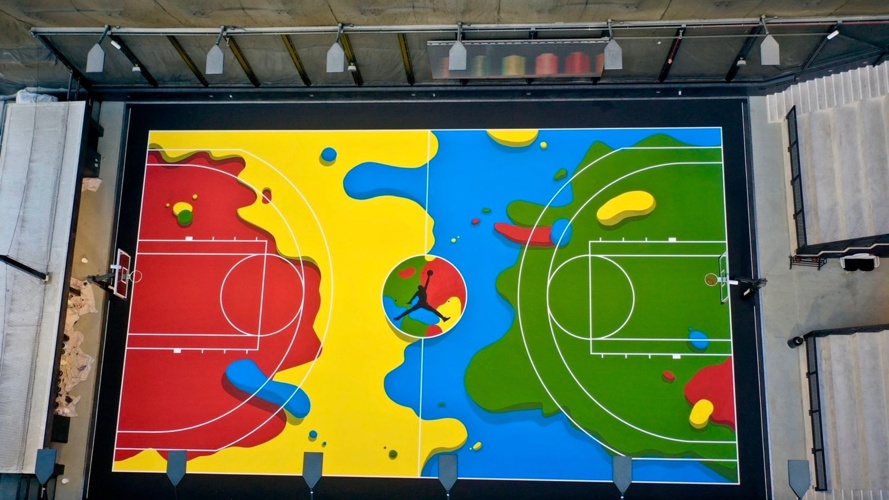 Basqu'art - rénovation artistique d'un terrain de basketball